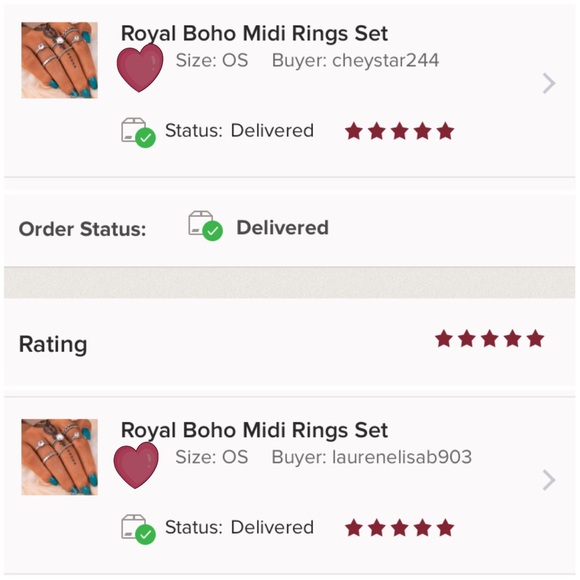 ♛ Royal Boho Midi Rings GIFT SET - Picture 6 of 7